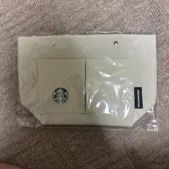 スターバックス　クリーム色バッグインバッグ