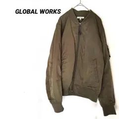 3713○グローバルワーク ブルゾン カーキ ミリタリー アウター 秋冬　M 緑