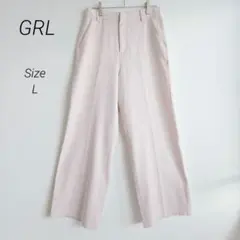 グレイル ワイドパンツ ベージュ L スラックス センタープレス