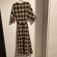 beauty&youth チェックワンピース