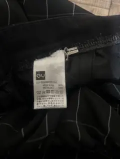 GU 黒と白のチェック柄 スラックス