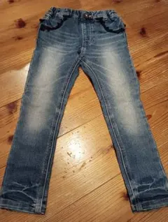 デニムブルー スリムフィットパンツ