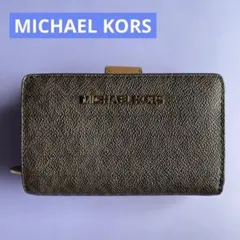 MICHAEL KORS 二つ折り財布 モノグラム柄 ブラウンのサムネイル