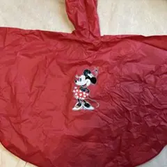 ミニーマウス 赤いポンチョ 110