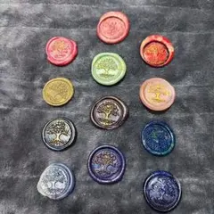 木のモチーフ シーリングワックス 12個セット