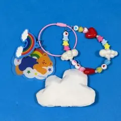 wiggle wiggle ケアベア　アクリルキーリング　plaza限定