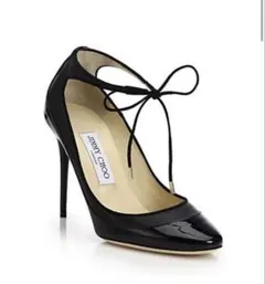 ジミーチュウ 　 　ブラック 　黒 　パンプス 　ヒール 　 　リボン