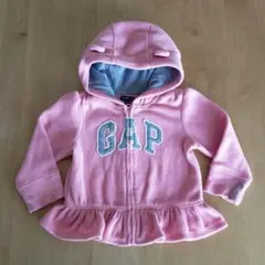 【babyGap】ピンク クマ耳 パーカー 90