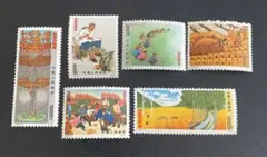 中国切手　T3 六種完