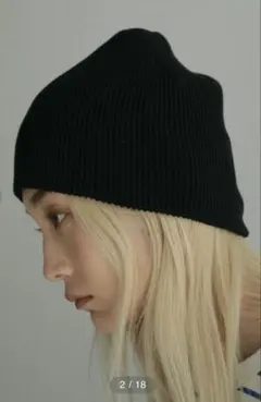 アンヌーク anuke ニットビニー ニット帽 ブラック Freeサイズ