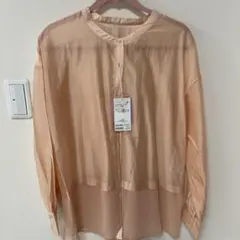 新品　CIAOPANIC TYPY 裾レイヤード シアーバンドカラーシャツ