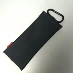JINS 黒いメガネケース カラビナ付き