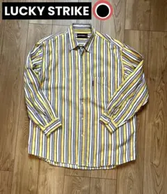 【美品】90s LUCKY STRIKE /オーバーサイズマルチストライプシャツのサムネイル