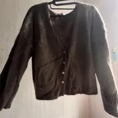 ダークグレー Vネック セーター