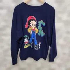 90s USA製　スウェット　NJ CROCE BETTY BOOP　Lのサムネイル