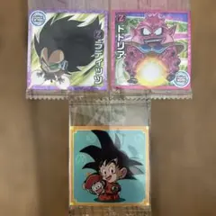 ドラゴンボール ウエハースシール3枚セット 孫悟空&孫悟飯　ドドリア　ラディッツ