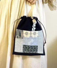 ちょっとそこまで巾着バッグ☆ミナペルホネン 手提げバッグ choucho