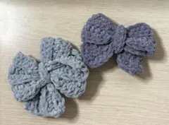 リボン　水色•紫