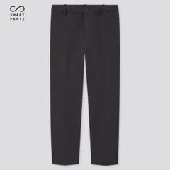 【極美品】ユニクロ スマートアンクルパンツ ウールライク 丈長め73 ネイビーM