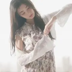 SNIDEL プリーツプリントワンピース