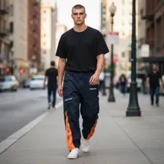 希少AVIREX コンビネーション ヘリパンツ テストパイロット ブラック2XL