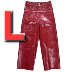 パンツ Goar.archive RED CROCO ZIPPER PANTS goar.archive red croco zipper 赤 クロコ s - メルカリ