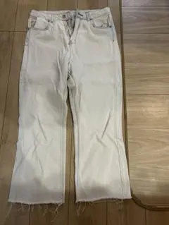 Ciaopanic ホワイト フレアパンツ 裾フリンジのサムネイル