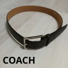 コーチ ベルト 本革 カーフスキン レザー　濃茶　34/85cm
