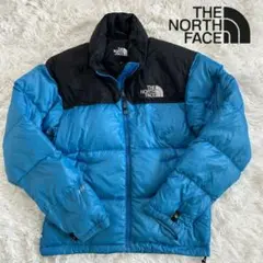 ノースフェイス ダウン ジャケット 700フィル 中厚手 XSサイズ 青