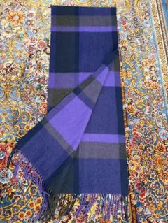 ランバン コレクション 洗えるカシミヤ100%パープル、グレー、チェック