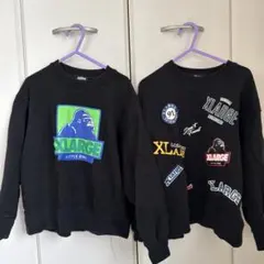 XLARGE ブラック 110 サイズ2枚トレーナーセット