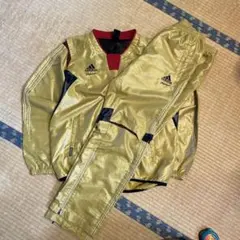 adidasナイロンジャケットピステウィンドブレーカー上下セットアップ刺繍ロゴO