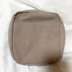 無印良品 リンクルナイロン 大きく開くスクエアポーチピンク