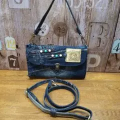 デニムリメイク　長財布　通帳　お薬手帳　スマホショルダーバッグ　ハンドメイド