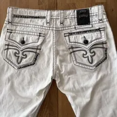 Rock Revival ロックリバイバル ホワイトデニム ハーフパンツ W36