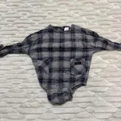 バースデイ　テータテート　チェック柄ロンパース 80cm