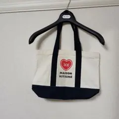 MAISON KITSUNÉ トートバッグ アイボリー/ネイビー
