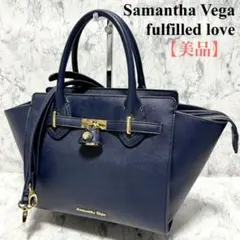 【美品】サマンサヴェガ レザー　トートバッグ　ショルダーバッグ　2way A4