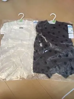 水玉　半袖プレオール　2枚セット