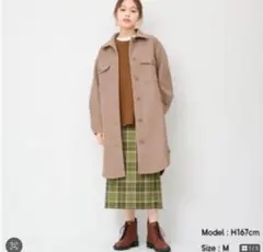 ベージュ ロングコート GU Mサイズのサムネイル