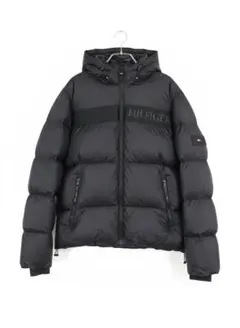 TOMMY HILFIGER ブラック ダウンジャケット フード付き