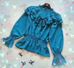 アクシーズファム♡シャーリング使いフリルブラウス