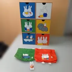 ブルーナミッフィースタッキングBOX 6個　ウォールポケット2個レンズクリーナー