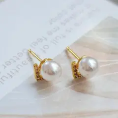 パールピアス 結婚式 フォーマル ゴールド 小粒 上品 大人可愛い お呼ばれ