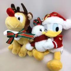 ディズニーストア　ドナルド　プルート　ぬいぐるみ　キーホルダー　クリスマス