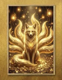 黄金の猫 ファンタジーイラスト アートファイルで発送紙沢光a4ポスター