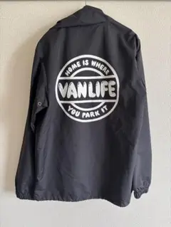 VANLIFE フード付きナイロンジャケット 黒