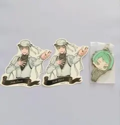 ツイステ　ジェイド　ステッカー　ラバーストラップ