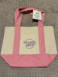 ラスト2点【新品未使用】トレーダージョーズ　パステルミニトート　　ピンク