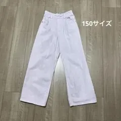 GLOBAL WORK 150 薄紫 ワイドパンツ ゴムウエスト